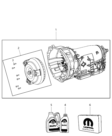 1995 Dodge B2500 Converter Kit Torque Diagram for 68087445AA