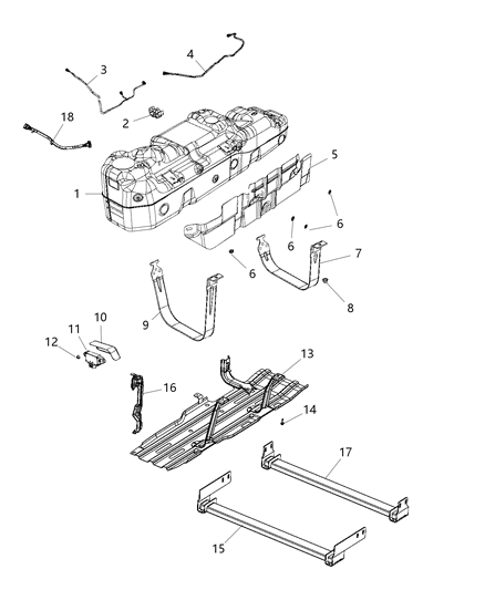 Hose Fuel Filler Diagram for 52030168AB
