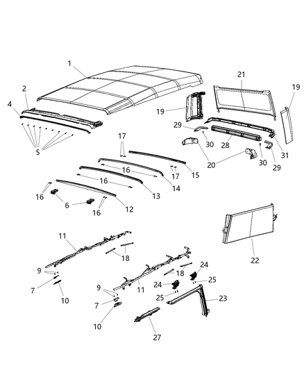 Bag Storage Diagram for 68396567AC