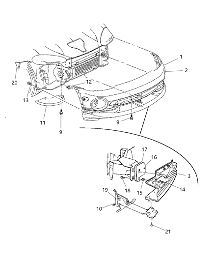 1985 Jeep Scrambler Fascia Front Diagram for SV531RNAC