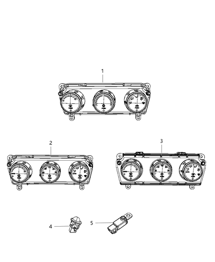 2020 Dodge Journey Control A/C And Heater Diagram for 55111949AE
