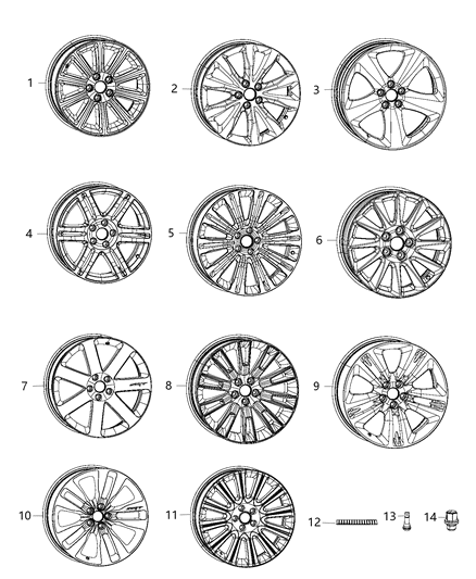 Wheel Aluminum Diagram for 1LS67XZAAD