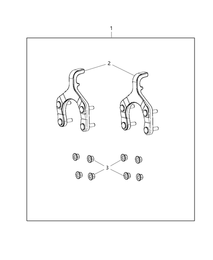1988 Jeep J10 Hook Kit Tow - Front Diagram for 82210256