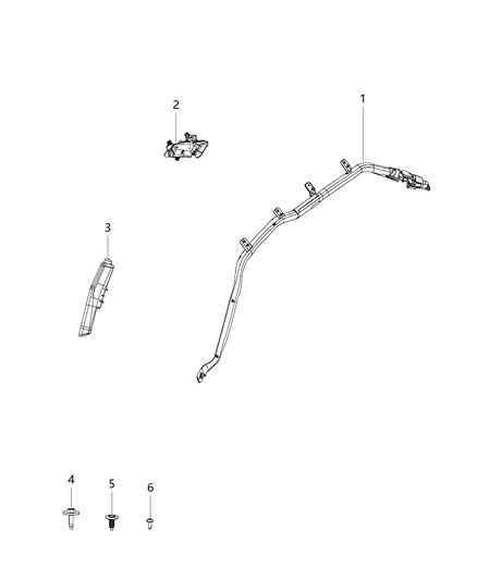 1984 Dodge B350 Support Side Air Bag Diagram for 68044050AB