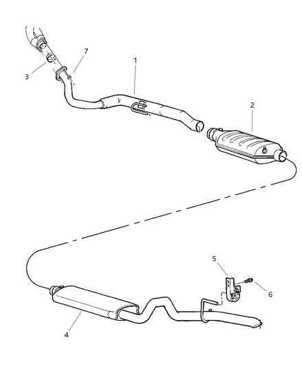 1998 Jeep Grand Cherokee Hanger Exhaust Diagram for 52079758AA