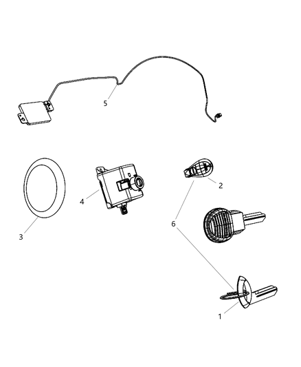1998 Jeep Grand Cherokee Receiver Wireless Ignition Node Diagram for 5026870AD