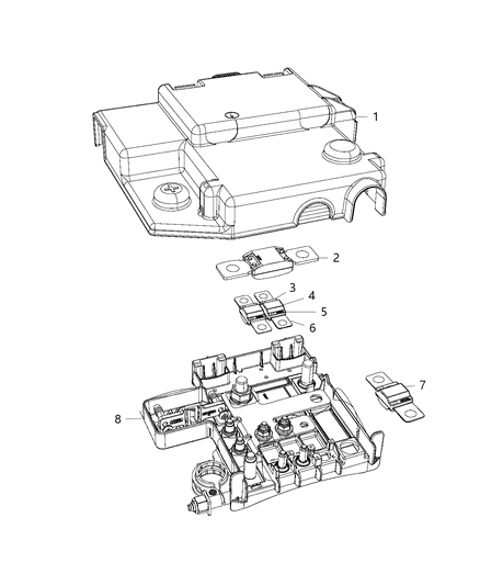 Cover Battery Diagram for 68094693AA