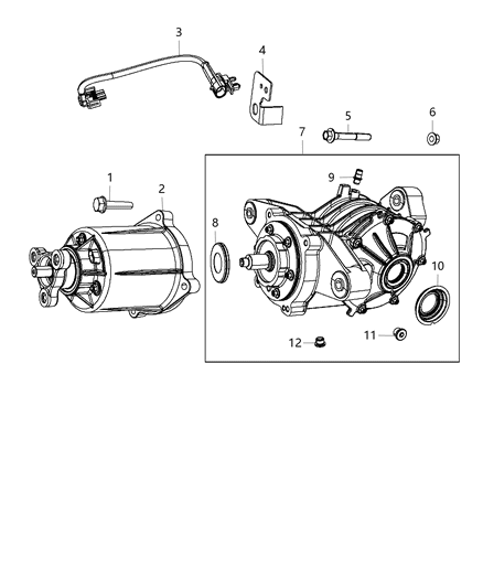 2014 Dodge Journey Differential Rear Axle Diagram for 5157002AC