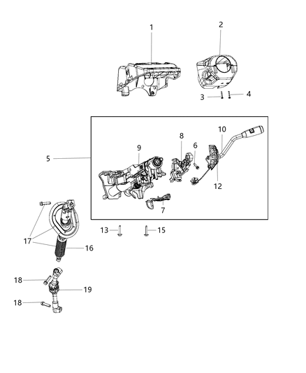Column Steering Diagram for 68262518AB