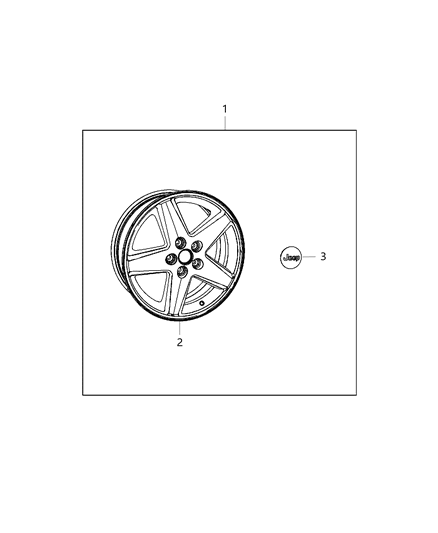 2014 Dodge Charger Wheel Kit Cast Aluminum Diagram for 82210160AB