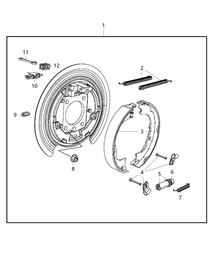 Adapter Assembly Parking Brake Diagram for 52125175AB