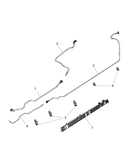 Tube Fuel Supply Diagram for 57008589AA