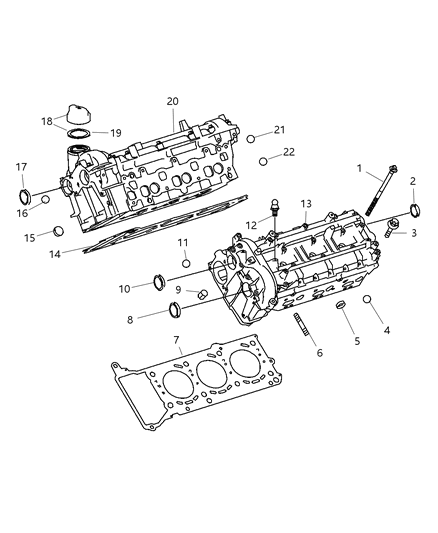 Head Cylinder Right Diagram for 68024814AA