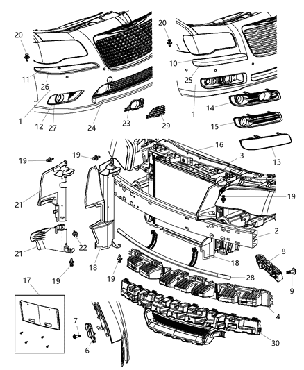 Bracket Fascia Support Diagram for 57010744AB