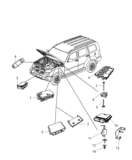 Module Transmission Control Diagram for 5150241AD