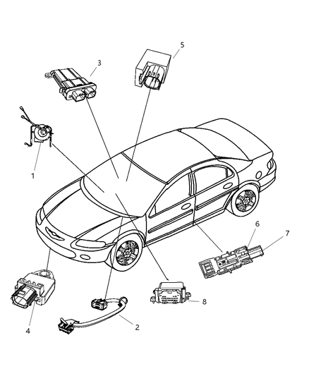 Module Air Bag Control Diagram for 56054103AD