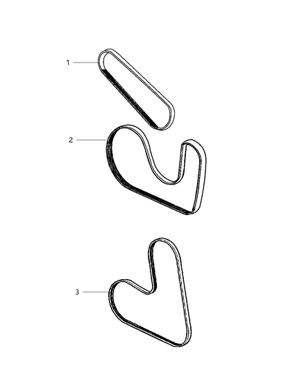 2003 Chrysler PT Cruiser Belt Accessory Drive Diagram for 4668247AE