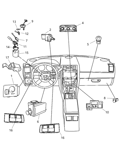 Switch Stop Lamp Diagram for 4671336AB