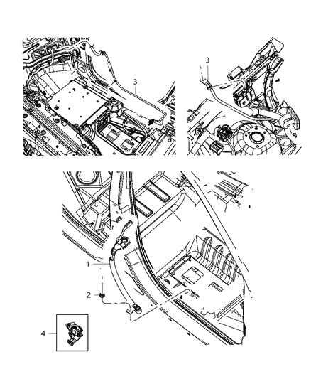 Wiring Battery Positive Diagram for 68039567AH