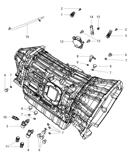 2020 Ram 2500 Range Sensor Transmission Diagram for 68020005AA