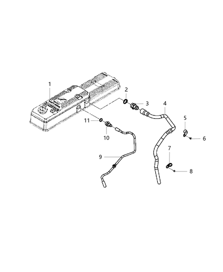 1989 Chrysler Fifth Avenue Clip Diagram for 5093065AA