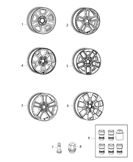Wheel Aluminum Diagram for 6BZ411AUAA