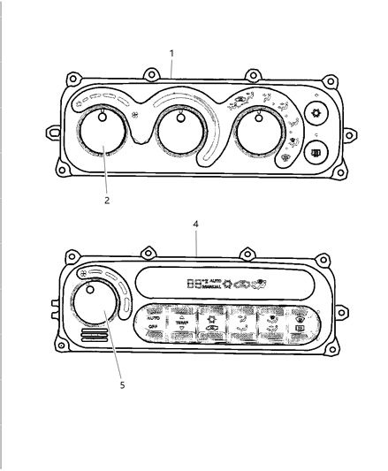 1997 Chrysler Town & Country Control A/C And Heater Auto Temperature Control Diagram for 4698199AD