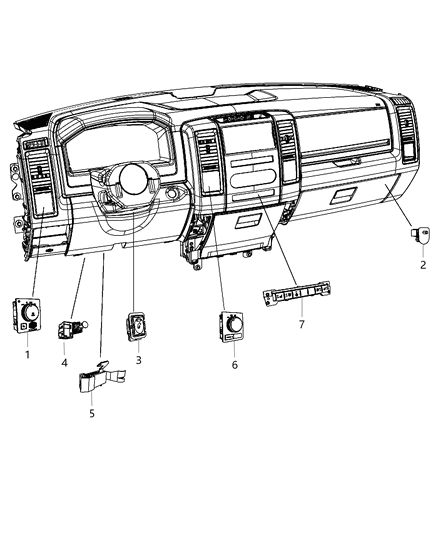 2012 Ram 3500 Switch Stop Lamp Diagram for 56038914AA