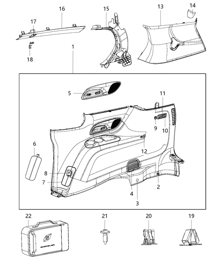 Bezel Power Outlet Diagram for 6EK27DX9AA