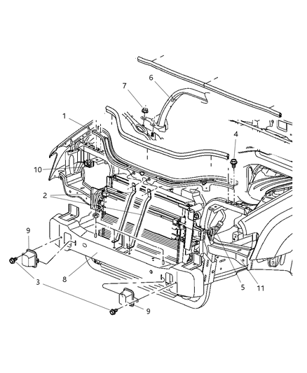 2022 Jeep Grand Cherokee L Bracket Headlamp Diagram for 68019040AA