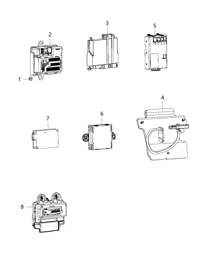 Module Blind Spot Detection Diagram for 68243133AA