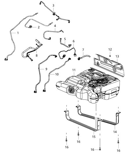 1992 Jeep Cherokee Tube Fuel Diagram for 4721756AG