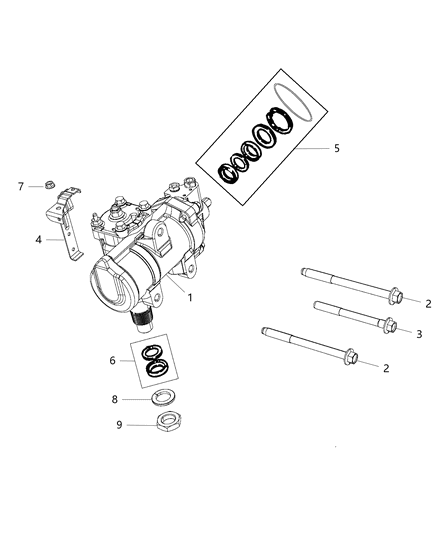 2008 Jeep Patriot Seal Kit Pitman Shaft Diagram for 68053783AA