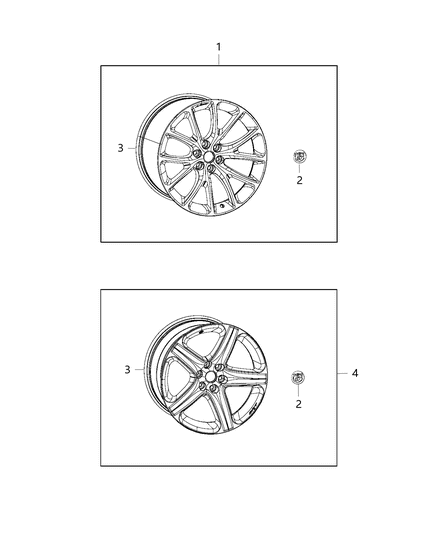 2024 Jeep Wagoneer Wheel Kit Forged Aluminum Diagram for 82213445