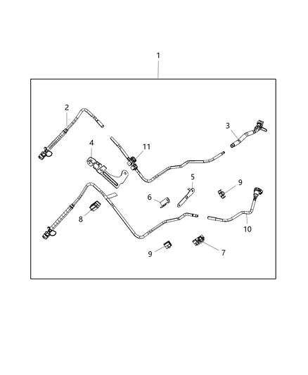 Bundle Fuel Line Diagram for 68494192AA