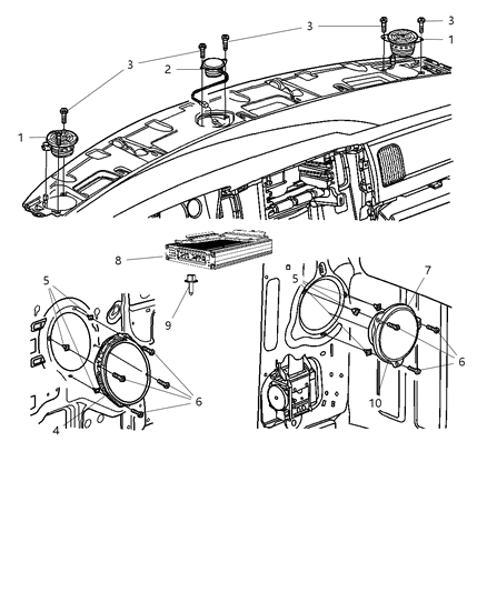 1991 Chrysler Imperial Speaker 6"X9" Diagram for 56040953AC