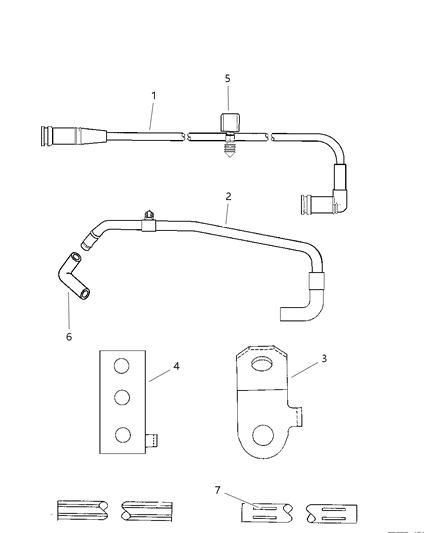 1992 Dodge D150 Harness Vacuum Vapor Purge Diagram for 4669881
