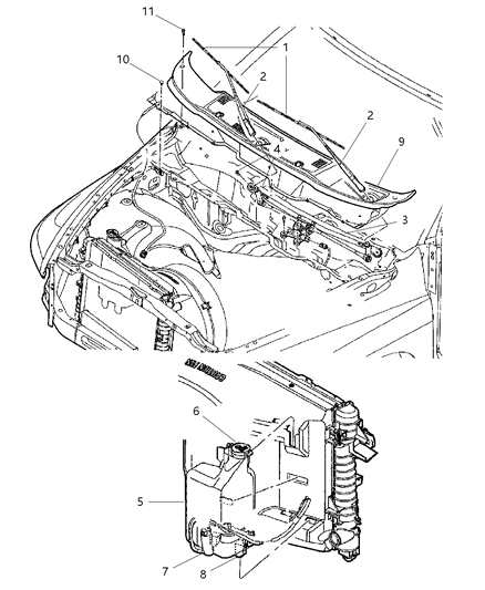 2007 Dodge Ram 3500 Blade Wiper Diagram for 55077100AC