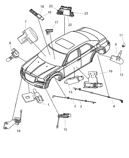 Sensor Anti-Lock Brakes Diagram for 4779383AB