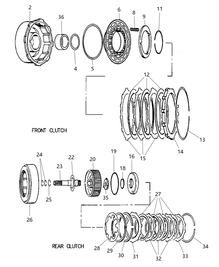 2025 Ram 3500 Plate, Rear Clutch Pressure, Front Diagram for 2466803