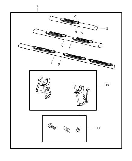 1991 Chrysler Imperial Step Pad Side Step Diagram for 68048811AA