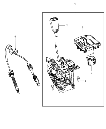 Housing And Lever Shifter Diagram for 52124682AD