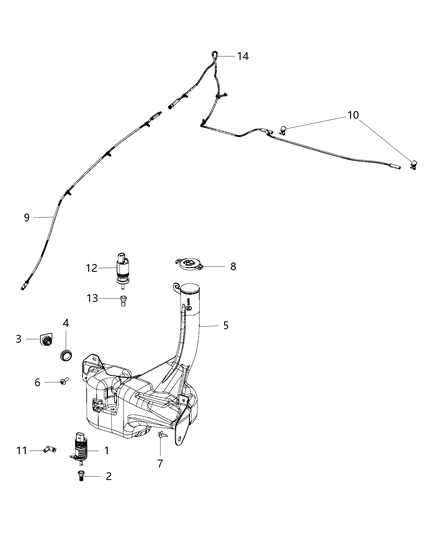 Elbow Hose Coupler Diagram for 68145770AB