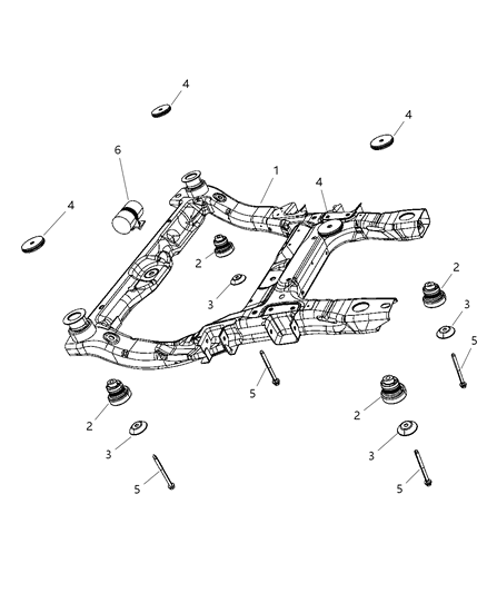 Isolator Crossmember Diagram for 4880339AA
