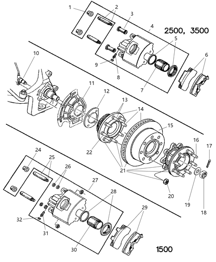 Pad Kit Front Disc Brake Diagram for V1016279AD