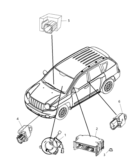 Module Occupant Restraint Diagram for 56054200AC