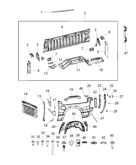 Plug Body 19.05Mm X 31.75Mm Diagram for 68404473AB