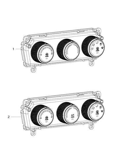 2014 Jeep Cherokee Control A/C And Heater Diagram for 6RK10DX9AA