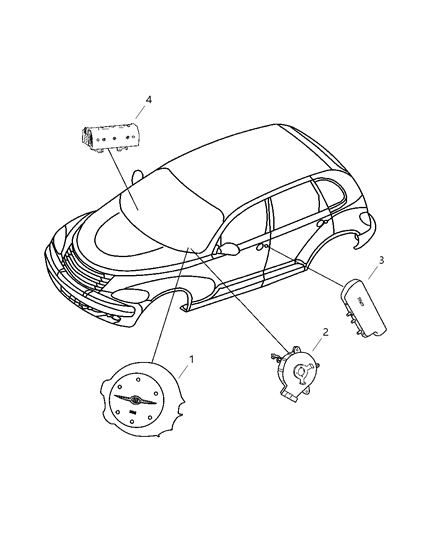 2018 Dodge Durango Air Bag Driver, Driver Side Diagram for WG26XDVAC