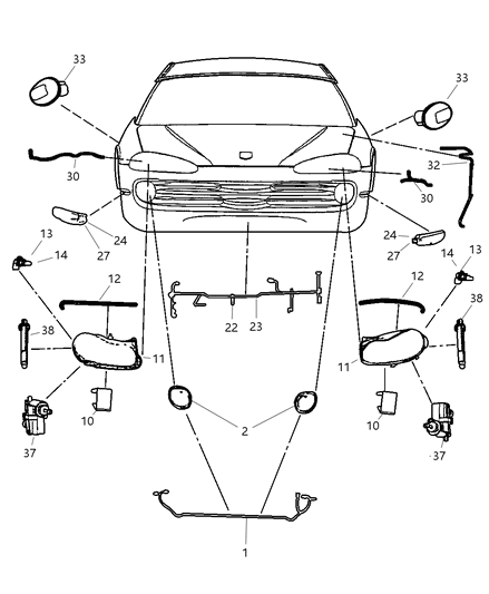 Wiring Front End Lighting Diagram for 4759647AA